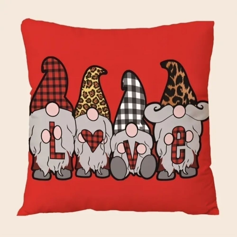 Nwt Gnome Love Home Decorative Pillow Case